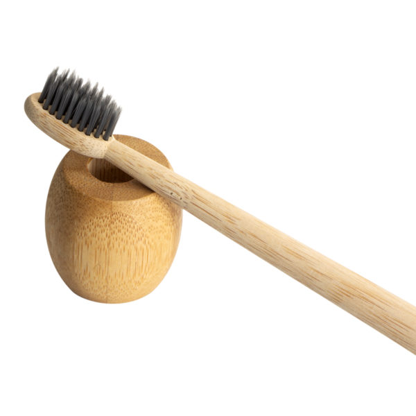 bamboo toothbrush with bamboo holder
